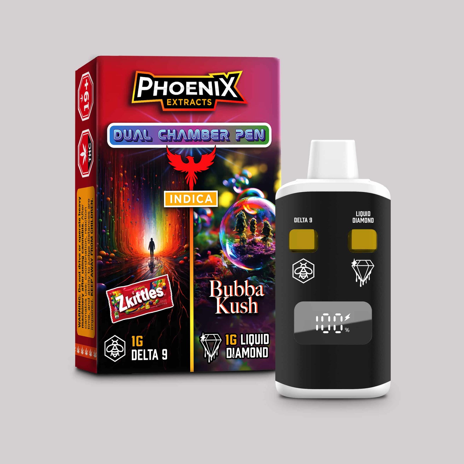 THC Disposable Vape Pen – INDICA - Dual Chamber - 2 G THC Disposable Vape Pen – INDICA - Dual Chamber - 2 G